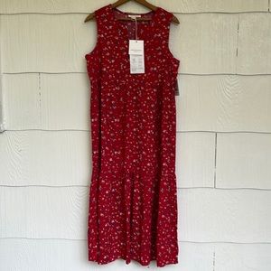 Beachlunchlounge  Ireana Dress in Ruby Floral - New With Tags XS S